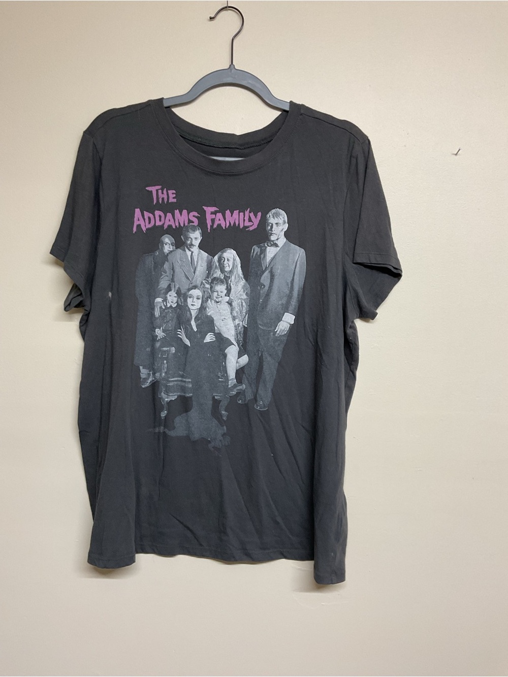 torrid Black Addams Family Graphic Tee with Pink Logo